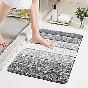 24" x 17" COSY HOMEER Non Slip Bathroom Rug (Gray) $5.60 + Free Shipping w/Prime or $35+