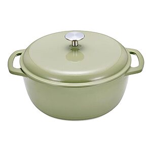 Amazon Basics 7.3-Qt Enameled Cast Iron Dutch Oven w/ Lid (Olive) $35.31 + Free Shipping