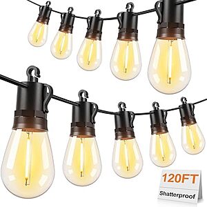 25ft LED Bulb Outdoor String Lights $14.84 + Free Shipping w/Prime or $35+