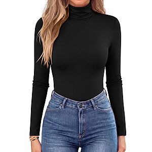 Zeagoo Women's Turtleneck Long Sleeve T-Shirt (Various) $4.99 + Free Shipping w/ Prime or on $35+