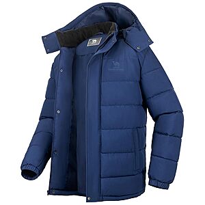 CAMELSPORTS Men's Quilted Winter Parka w/ Detachable Hood (3 colors) $26.99 + Free Shipping w/ Prime or on $35+