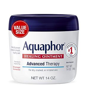 [SnS, AC] $9.18* | 14-Oz Aquaphor Healing Ointment Advanced Therapy Skin Protectant at Amazon
