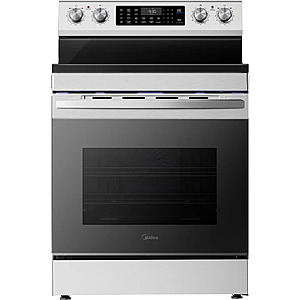 Midea 30" 6.3 Cu. Ft. 5-Element Freestanding Electric Range (Stainless Steel) $650 + Free Shipping