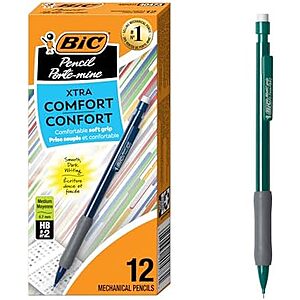 [NEW, AC] $5.49 | 12-Count BIC Xtra Comfort Mechanical Pencils with Erasers, Medium Point (0.7mm) at Amazon