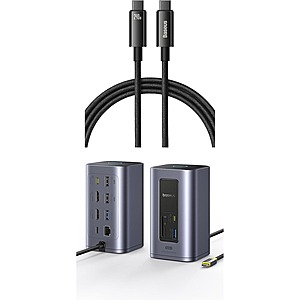240W PD 5A Baseus Spacemate Nomos Air Docking Station 12-in-1 2 monitor + USB C Cable $69.52 + Free Shipping