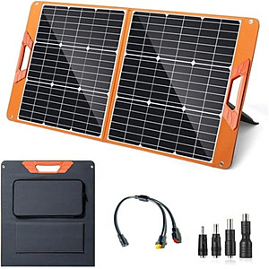 SOLUPUP 100W Folding Portable Solar Panel for Power Stations, 18VDC with 5V USB + Free Shipping $46.00
