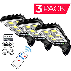 3 pack Outdoor Solar Wall Light LED Motion Sensor Bright Flood Street Lamp 3 Modes, $13.88, FS, ebay