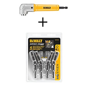DeWalt MAXFIT Right Angle Magnetic Attachment with Magnetic Pivoting Nut Driver Set (4-Piece) $24.97