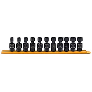 Gearwrench X-Core 3/8 in. Drive 6-Point Standard Pinless Metric Universal Impact Socket Set (11-Piece) $139