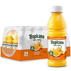 [SnS] $10.58* | 24-Pack 10-Oz Tropicana 100% Juice Orange Blend Bottles at Amazon