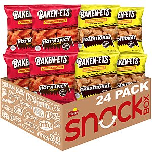 [S&S] $13.78: Baken-Ets Pork Rinds Variety Pack, 0.625 Ounce (Pack of 24)