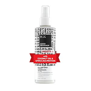 $16.00: IGK Good Behavior 4-in-1 Prep Spray, Heat Protectant, Leave-In Detangler