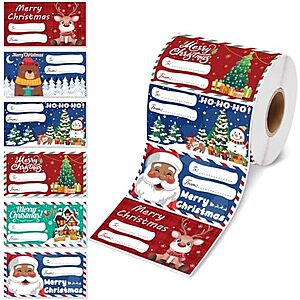 [AC] $5.59* | 500-Pack Self-Adhesive Christmas Gift Tags (2.95" x 1.6") at Amazon