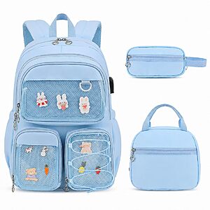 ACESAK 3PCS Girls Backpack Set - Kawaii Ita Backpack Pins with Lunch Bag $19.99