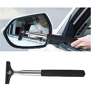 Car Side Mirror Squeegee w/ Retractable Telescopic Handle (Various Colors) $2.99 + Free Shipping w/ Prime or on $35+