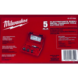 Milwaukee 49-22-8300 Electricians Sheet Metal Hole Saw Kit $145.99