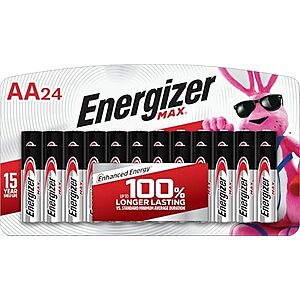 [SnS] $12.10 | 24-Count Energizer Max AA Alkaline Batteries at Amazon (50.4￠ each)