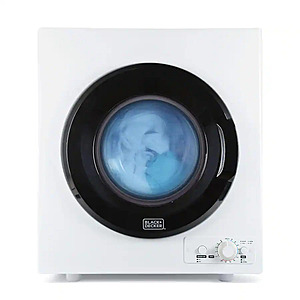 Black+Decker - 3.5 Cu.Ft. Stackable Smart Electric Dryer with Standard Wall Outlet - White for $198