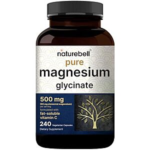[SnS, AC] $11.17* | 240-Ct 500mg NatureBell Magnesium Glycinate Capsules at Amazon