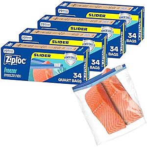 [SnS, AC] $12.21* | 136-Count Ziploc Quart Food Storage Slider Bags at Amazon