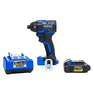 Kobalt XTR 24-volt 1/4-in Brushless Cordless Impact Driver (2 x 4.0 ah Battery Included and Charger Included and Hard Case included) | KXID 1424A-03 $129