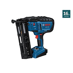 Bosch 18V Brushless 2-1/2-in 16 -Gauge Cordless Finish Nailer one_size + Free Bosch 18v 4.0 ah Battery and Charger $199