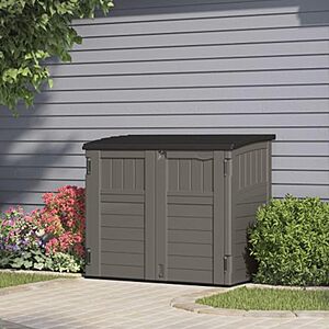 Suncast 34 Cu Ft Horizontal Storage Shed, Resin, Lockable, Stoney Black $229.5