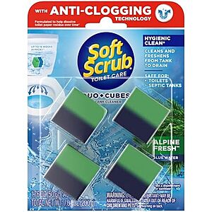 [SnS] $2.87* | 4-Count Soft Scrub In-Tank Toilet Cleaner Duo Cubes (Alpine Fresh) at Amazon