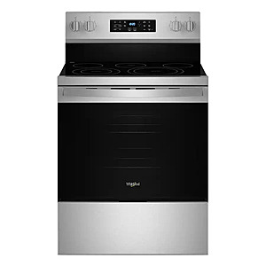30" Whirlpool Electric Range w/ Air Cooking Technology Stove (Fingerprint Resistant Stainless Steel) $729.99 + Free Shipping