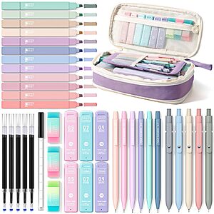 47-Piece Four Candies School Supply Set w/ Pencil Case (Purple) $13.64 w/ S&S + Free Shipping w/ Prime or on $35+