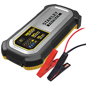 New Open Box Stanley FATMAX Lithium Jump Starter, 1200 Peak Amps, Dual USB Charging Ports 15W USB+30W USB-C PD, Reverse Polarity Protection, LED Worklight + Free Shipping $23.92
