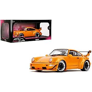 $44.14* | RWB Bodykit "Hibiki" Orange Metallic "Pink Slips" Series 1/18 Diecast Model Car by Jada at Amazon
