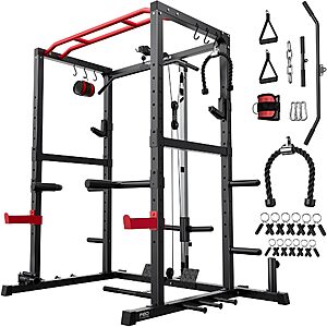 Amazon – SPORTSROYALS Power Rack w/ Pulley System - $289.99 w/ Code