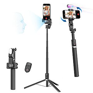AOCHUAN 59'' Face Tracking Tripod for iPhone, Phone Gimbal with RGB Light for Video Recording, Tiktok, and Live Streaming $24.99