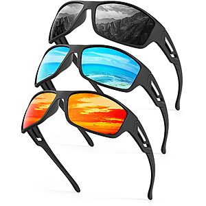 Amazon – KALIYADI 3-Pack Polarized Sport Sunglasses - $9.99 w/ Code