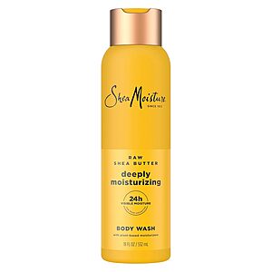 18-Oz SheaMoisture Body Wash (Raw Shea Butter or African Black Soap) $4.90 w/ S&S + Free Shipping w/ Prime or on $35+