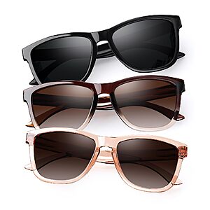 Amazon – QALLY 3-Pack Polarized Sunglasses - $9.99–$13.49 w/ Code