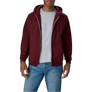 $9.09 AMAZON (in Red or Maroon) Hanes Men's Zip-up Hoodie, Ecosmart Fleece Full-zip Hoodie for Men, Hooded Sweatshirt