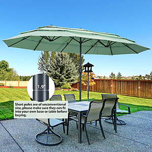 Ainfox 15ft 3-Tier Double-Sided Patio Umbrella, Rectangle, Light Green $67.60 + Free S&H at Walmart