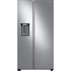 Samsung - 36 in. Wide 27.4 cu. ft. Side-by-Side Refrigerator with Large Capacity - Stainless Steel $974.99
