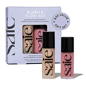 2-Piece Saie Blush & Glow Blush & Highlighter Makeup Set $14.25 w/ S&S + Free Shipping w/ Prime or on $35+