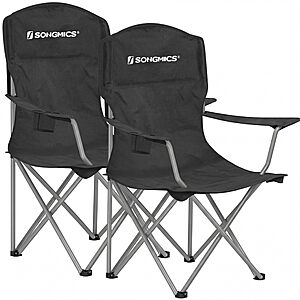 2-Pack Songmics Folding Camping Chairs w/ Cup Holder and Carry Bag (Black, Blue) $32.98 + Free Shipping w/ Prime or on $35+