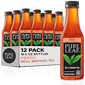 [SnS] $15.14 | 12-Pack 18.5-Oz Pure Leaf Iced Tea (Peach) at Amazon ($1.26 each)
