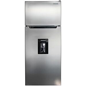 $248* | Frigidaire Platinum Fridge Freezer Combo, 7.5 cu. ft. Capacity Apartment Size Fridge with Freezer, Built-in Water Dispenser, Quicksilver at Amazon