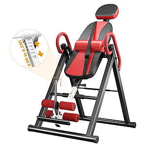 Dprodo 300-Lb Capacity Heavy Duty Foldable Inversion Table (Red) $98.79 + Free Shipping