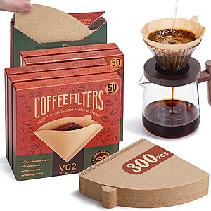 Amazon – 300-Pc #2 Unbleached Coffee Filters - $4.99–$8.99 w/ Code