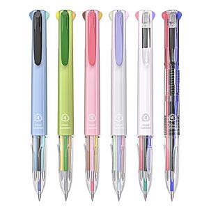 6-Count Four Candies 4-in-1 Multicolor 0.5mm Ballpoint Pens (18 Colors) $5.39 w/ S&S, More + Free Shipping w/ Prime or on $35+