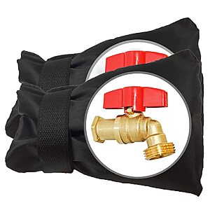 POROLIR Outdoor Faucet Covers for Winter Freeze Protection, Outside Garden Faucet Socks for Winter Hose Bibs Insulated Spigot Cover, 2 Pack Black $4.99