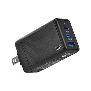 65W Monoprice Compact 3‑Port 65W GaN Charger $17.49 + FS