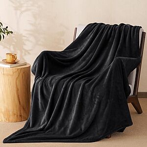 50"x 60" Phf 300GSM Fleece Throw Blanket (Black) $7.49 + Free Shipping w/ Prime or on $35+